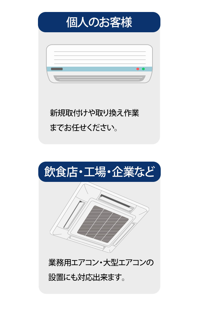 エアコン工事 スマートフォン用の画像